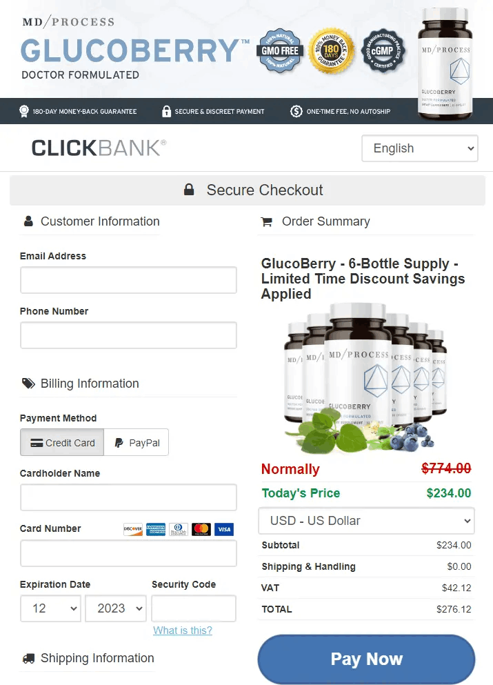 GlucoBerry Secure Checkout